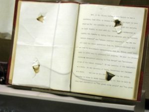 Teddy Roosevelts Speech with Bullet Holes in it