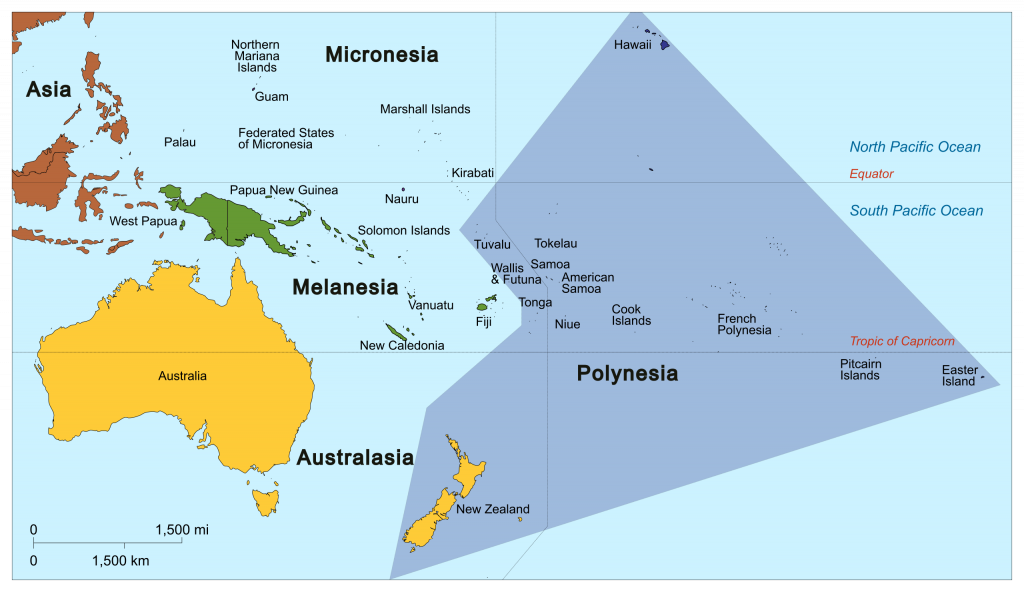 Map of Oceania