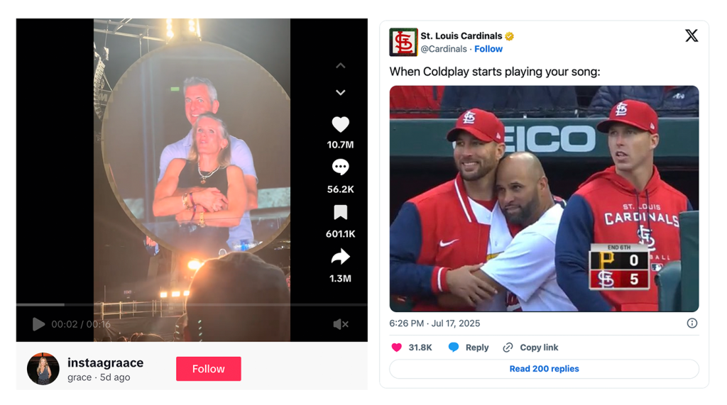 Social Media Posts about Coldplaygate