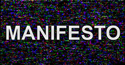 Text art that says "Manifesto"