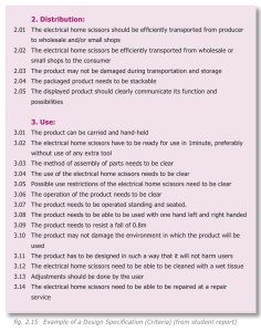 Example of design specification