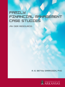 Family Financial Management Case Studies (an OER resource) book cover