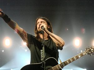 Dave Grohl performing.