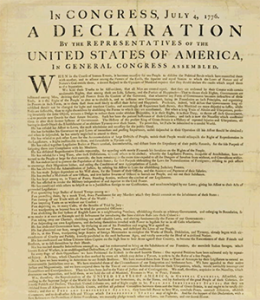 Manuscript of the Declaration of Independence