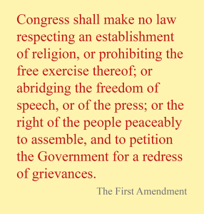 Text of First Amendment