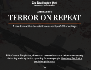 Screenshot of Washington Post's "Terror on Repeat."