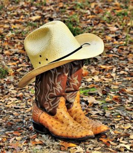 cowboy boots and cowboy hat