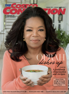 Costco Connection cover with Oprah Winfrey