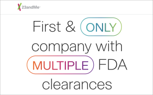 Screenshot of 23andMe website