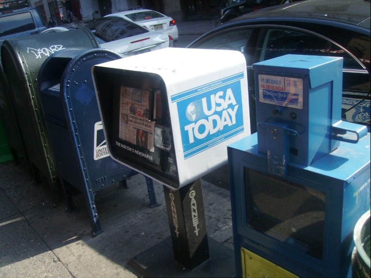 USA Today newspaper bin